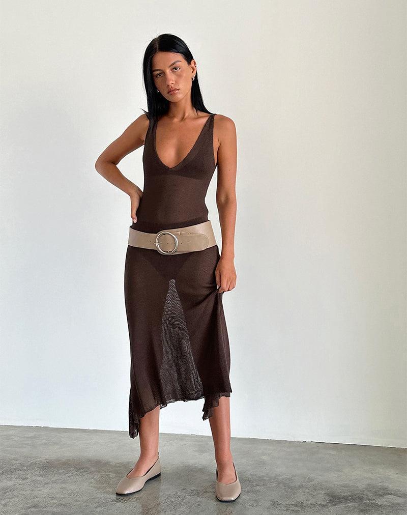 Rabindra Maxi Dress in Brown Female Product Image