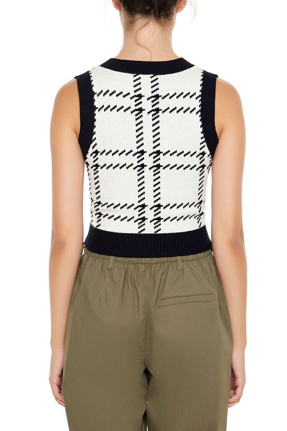 Cropped Plaid Sweater Vest | Forever 21 Product Image