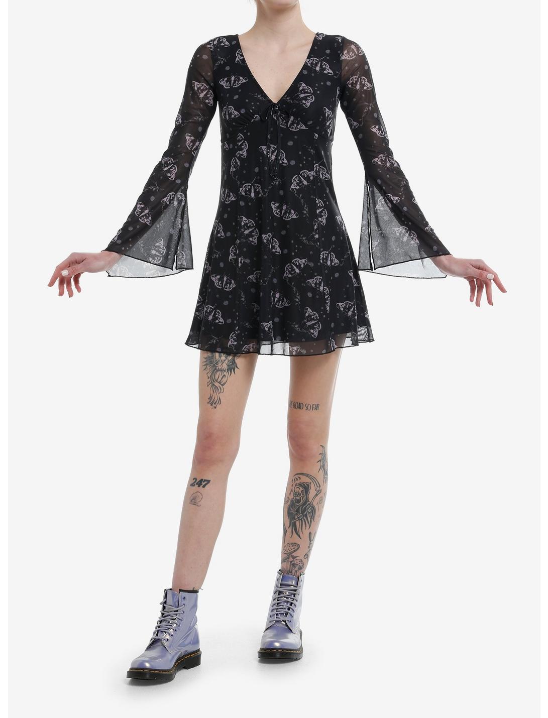 Thorn & Fable Moth Bell Sleeve Dress Product Image