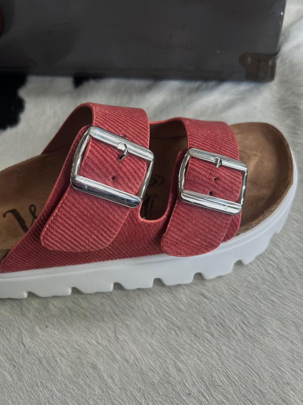 Jazmin Rust Platform Sandals Product Image