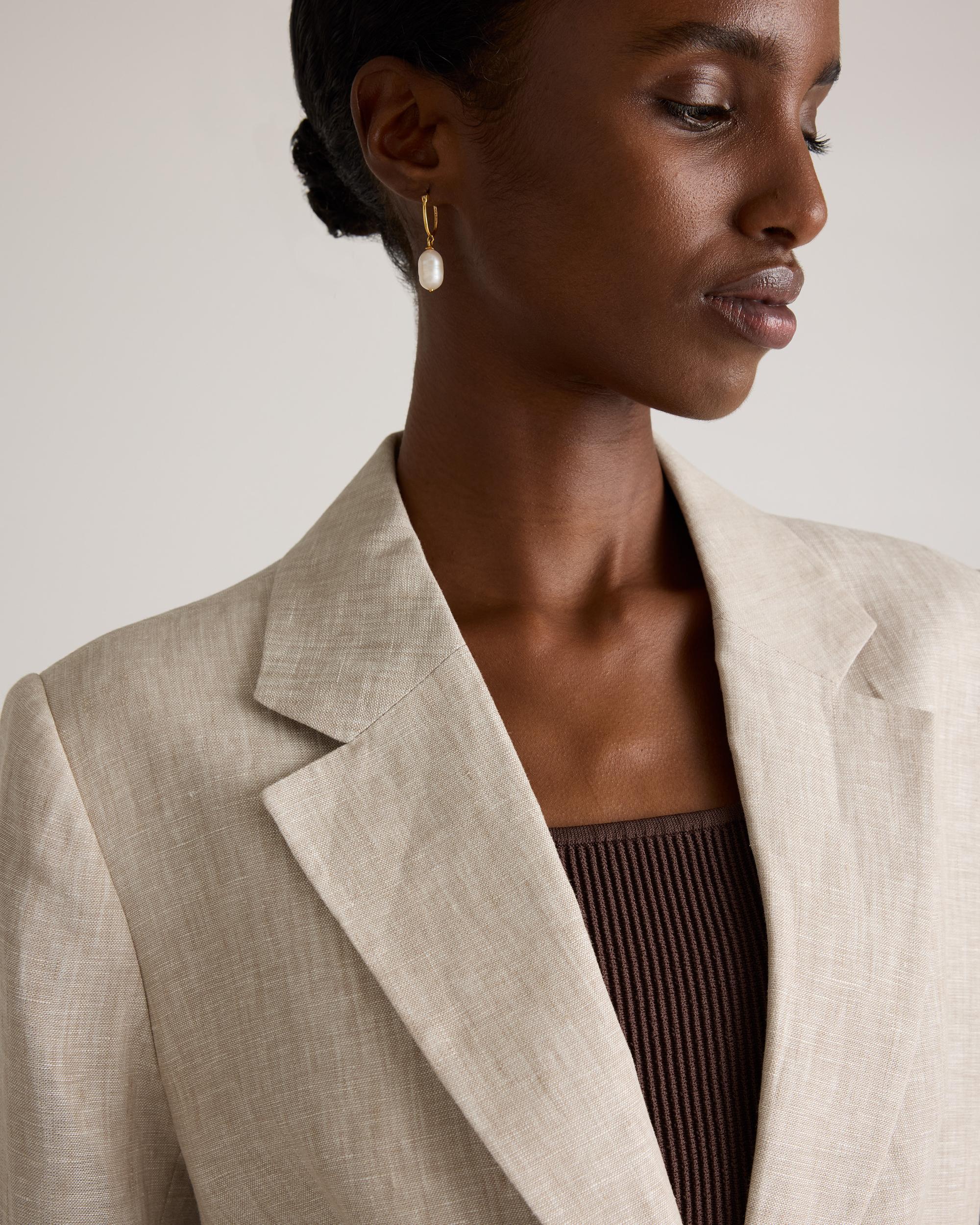 Quince | Women's 100% European Linen Structured Blazer Size XL Product Image
