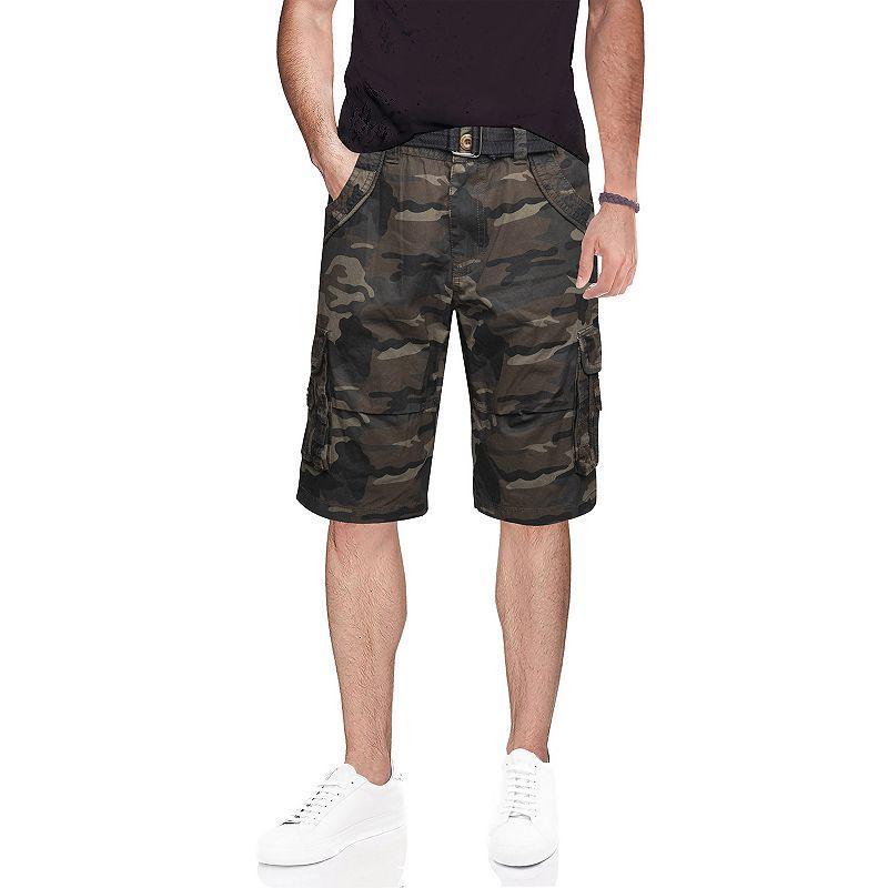 Men's Xray Belted Double-Pocket Bermuda Cargo, Size: 42, Grey Product Image