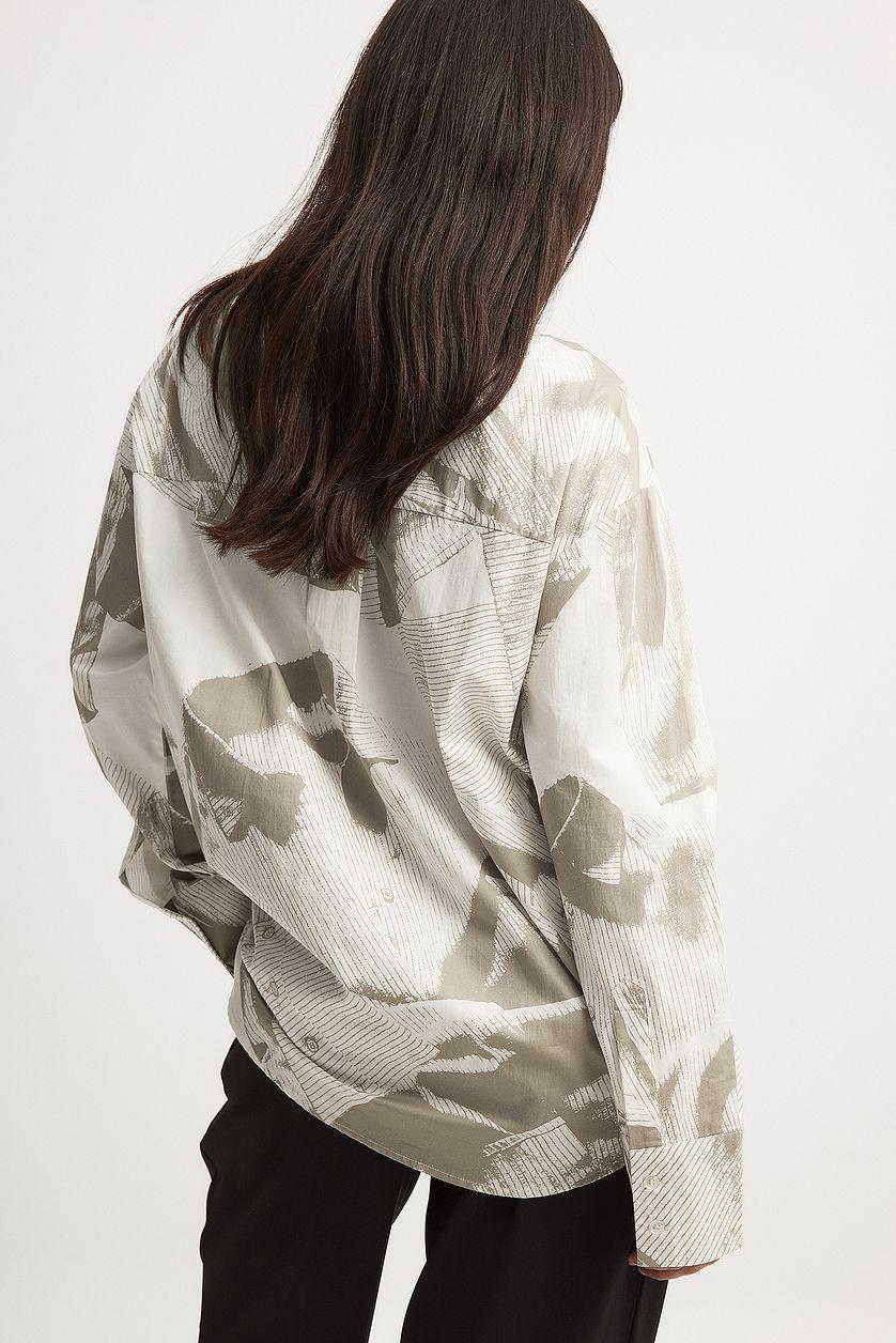 Oversized Printed Detail Shirt Product Image