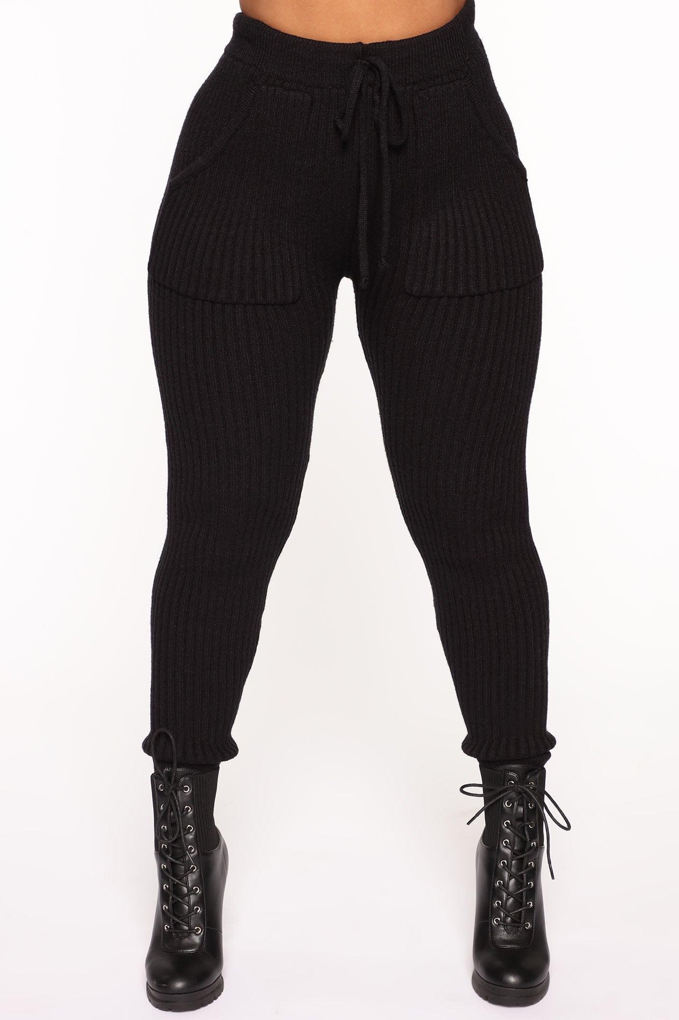 Cozy Nights Pant Set - Black Product Image