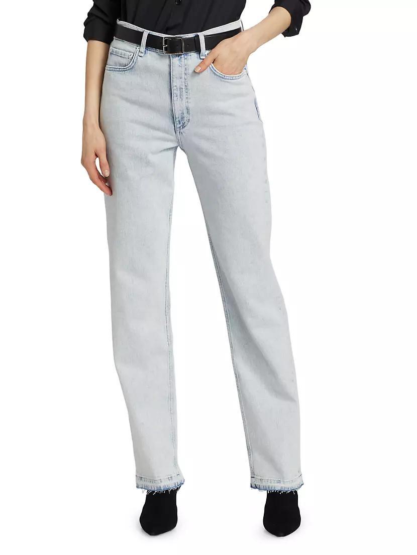 Harlow Mid-Rise Straight-Leg Jeans Product Image