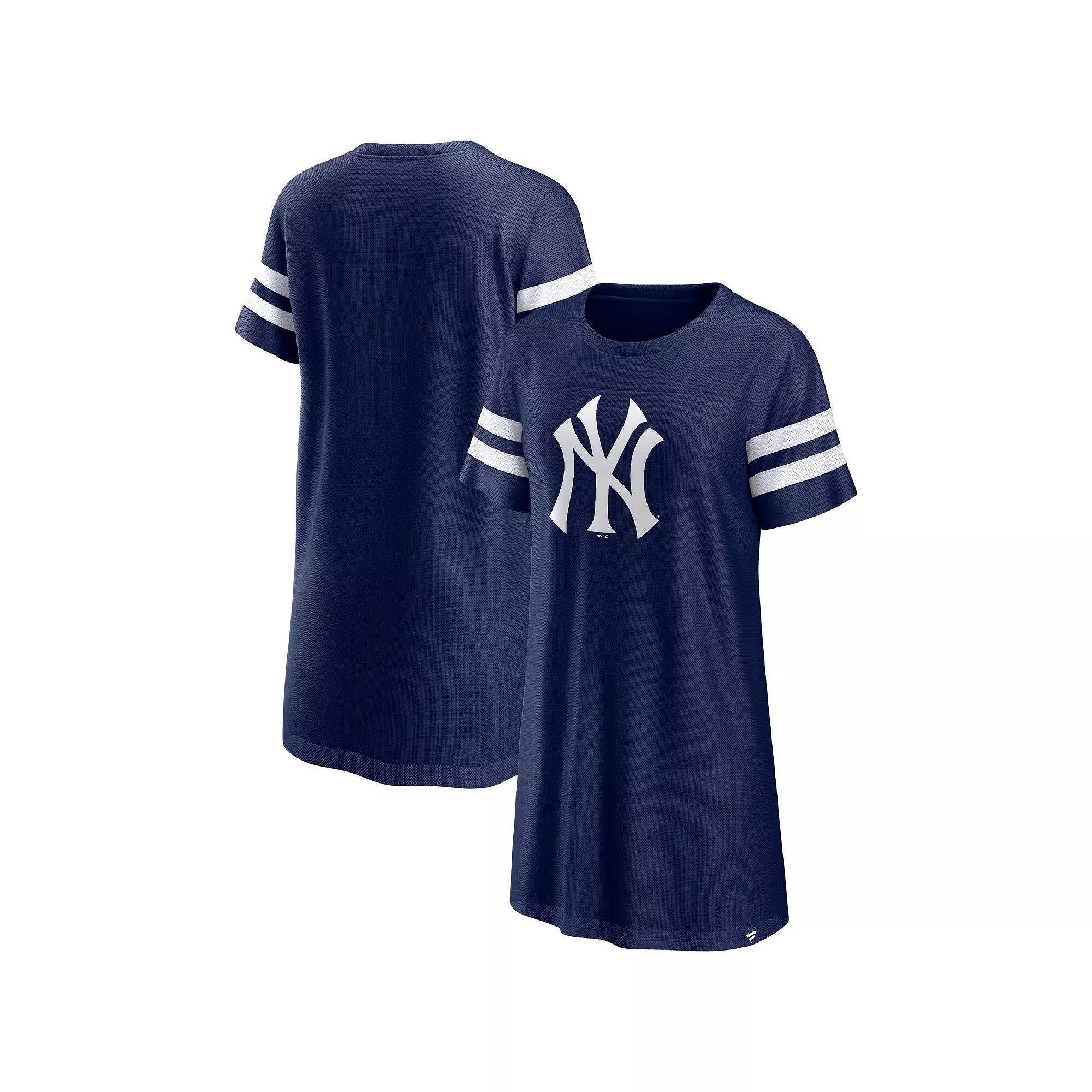 Women's Fanatics Branded Navy New York Yankees Iconic Mesh Dress, Size: XL, Blue Product Image