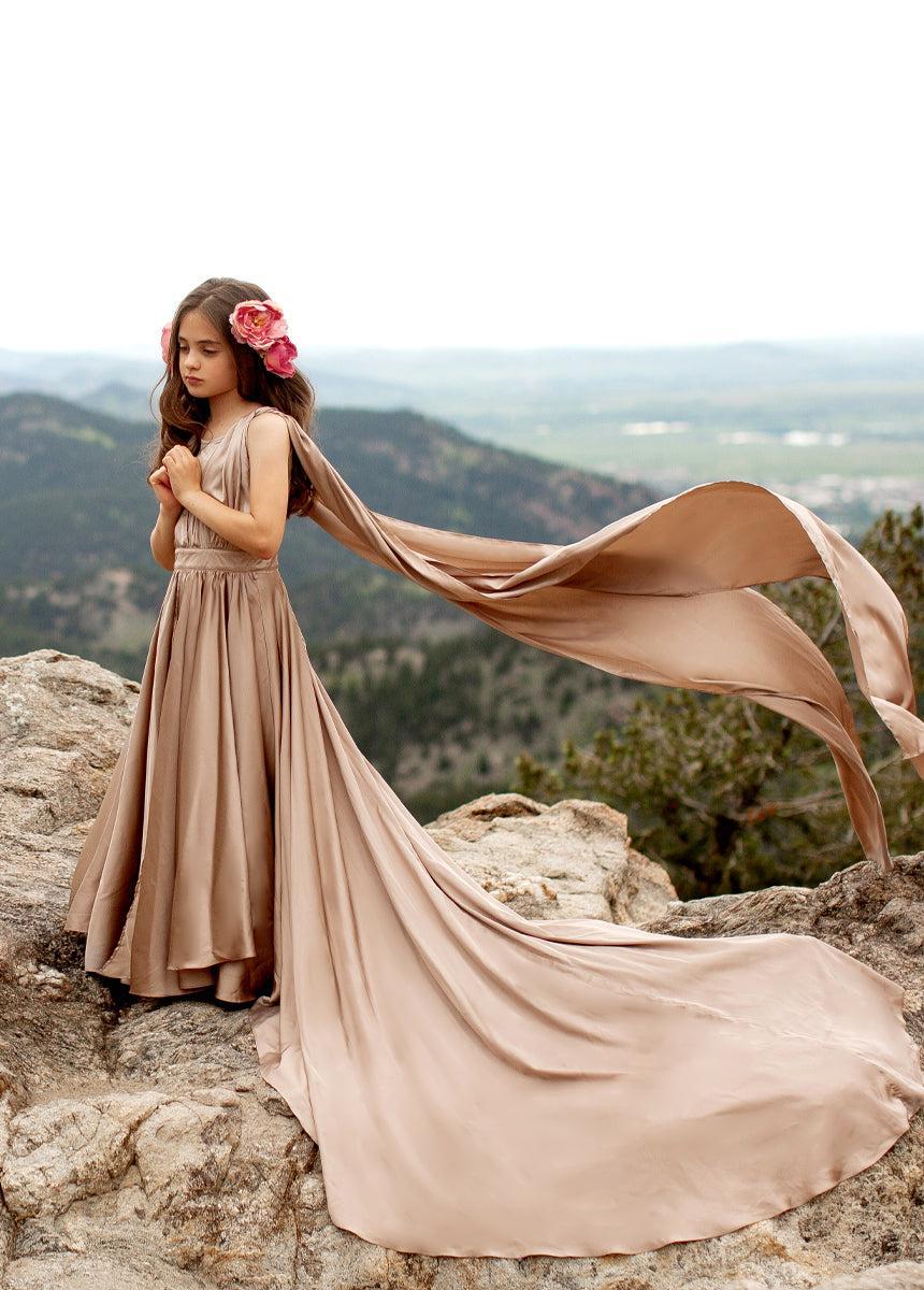 Junie Impact Dress in Stone Girls Product Image