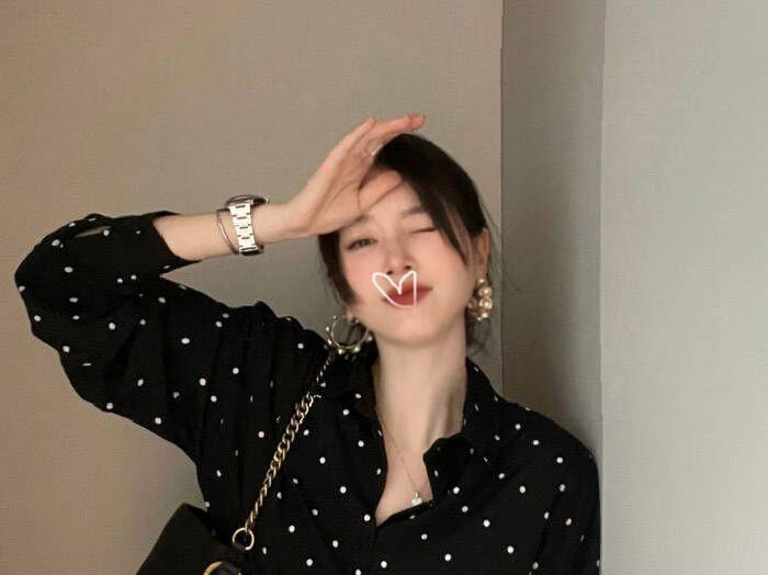 Long-Sleeve Dotted Shirt Product Image