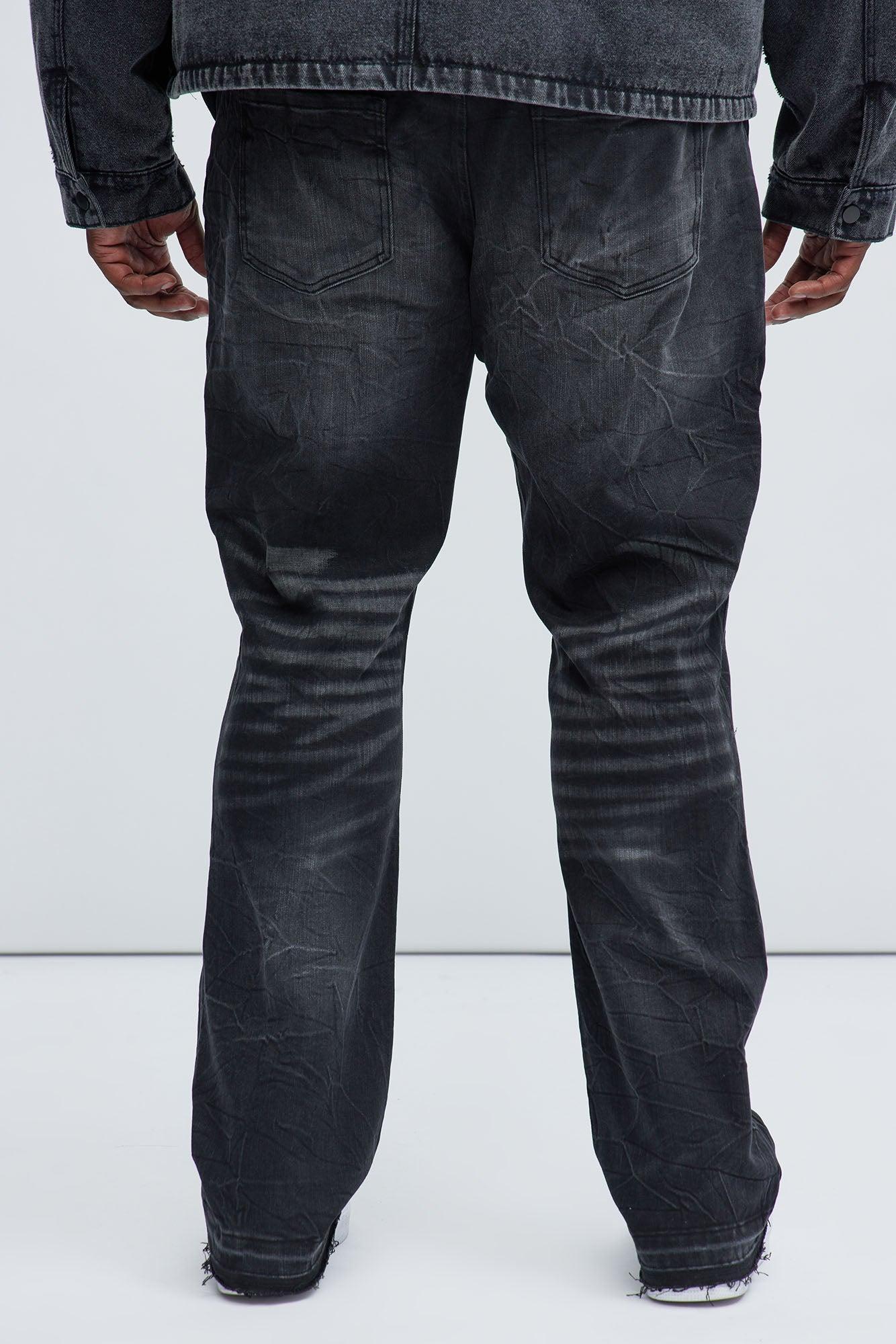 Undercover Slim Stacked Flare Jeans - Black Wash Product Image