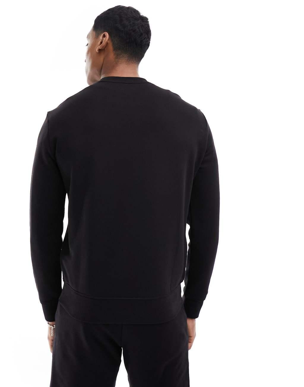Armani Exchange linear logo sweatshirt in black - part of a set Product Image