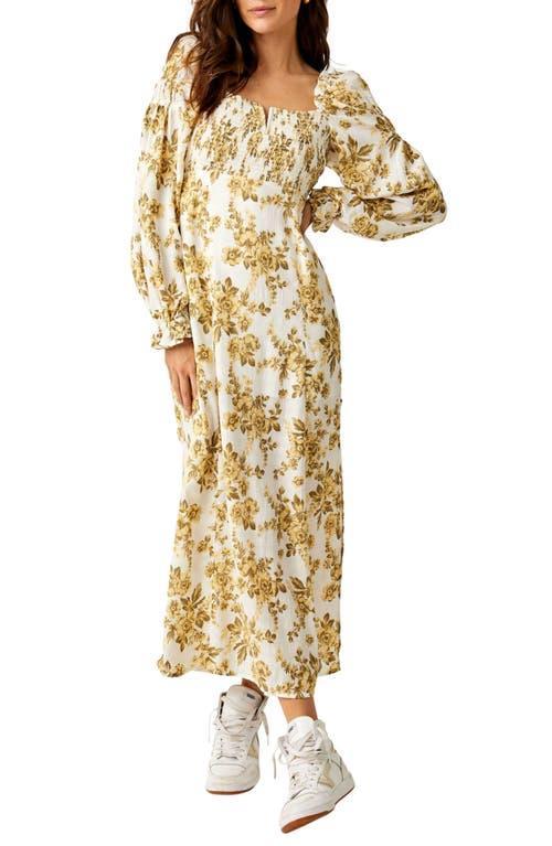 Womens Jaymes Smocked Floral Midi-Dress Product Image