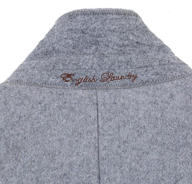 English Laundry Light Gray Fall/Winter Essential Slim Fit Overcoat Wool Blend Product Image
