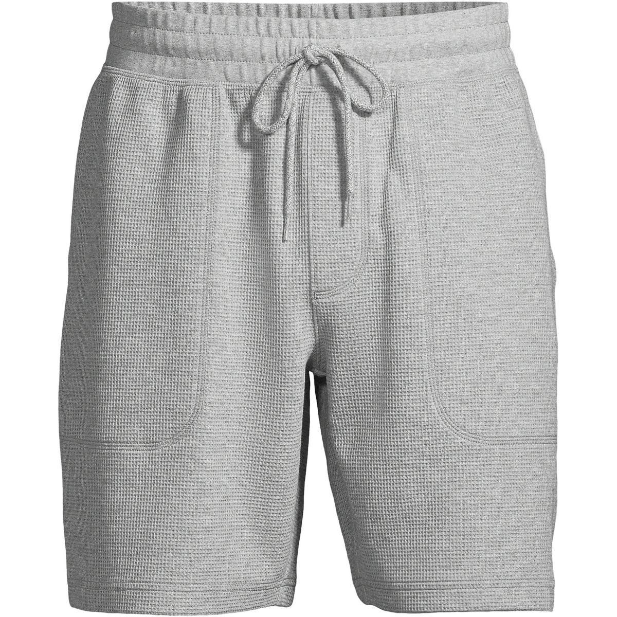 Men's Lands' End Waffle Pajama Shorts, Size: Small, Gray Grey Product Image