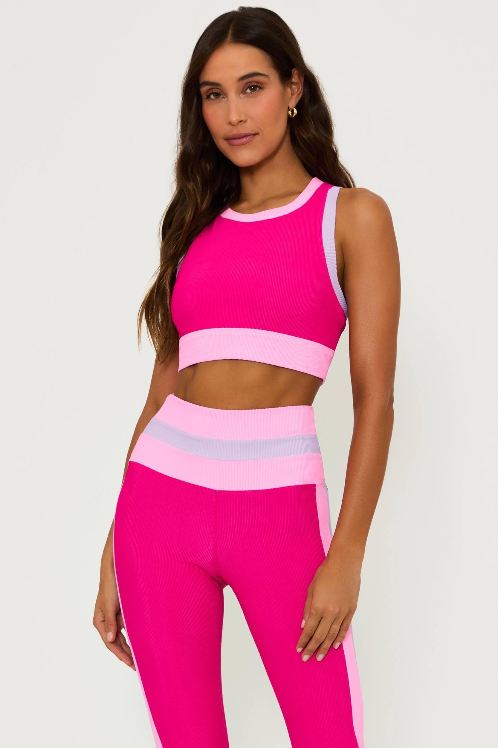 Gwen Top Raspberry Colorblock Product Image