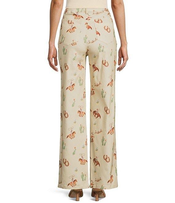 Bailey Rose Coordinating Western Horse Print Wide Leg Jeans Product Image