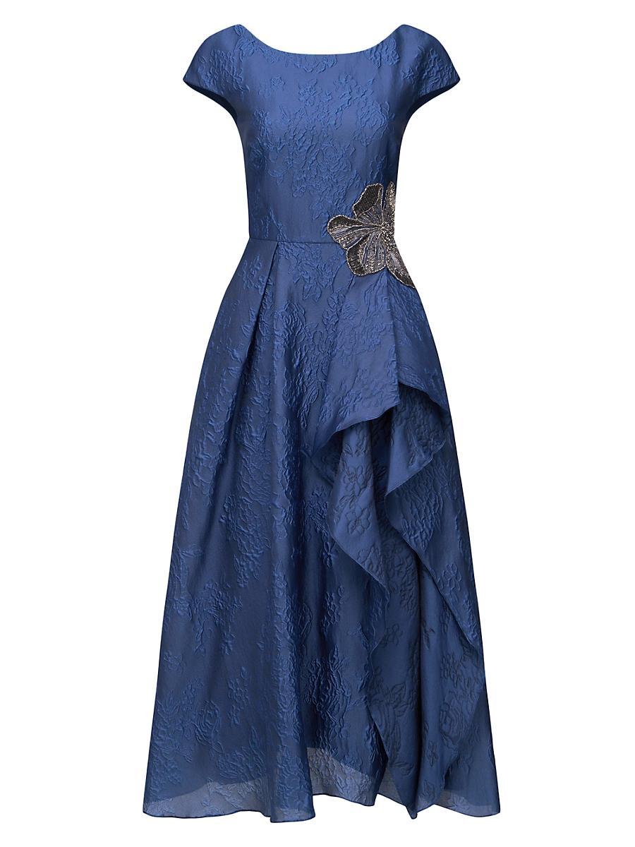 Womens Caity Embellished Jacquard Boatneck Midi-Dress Product Image