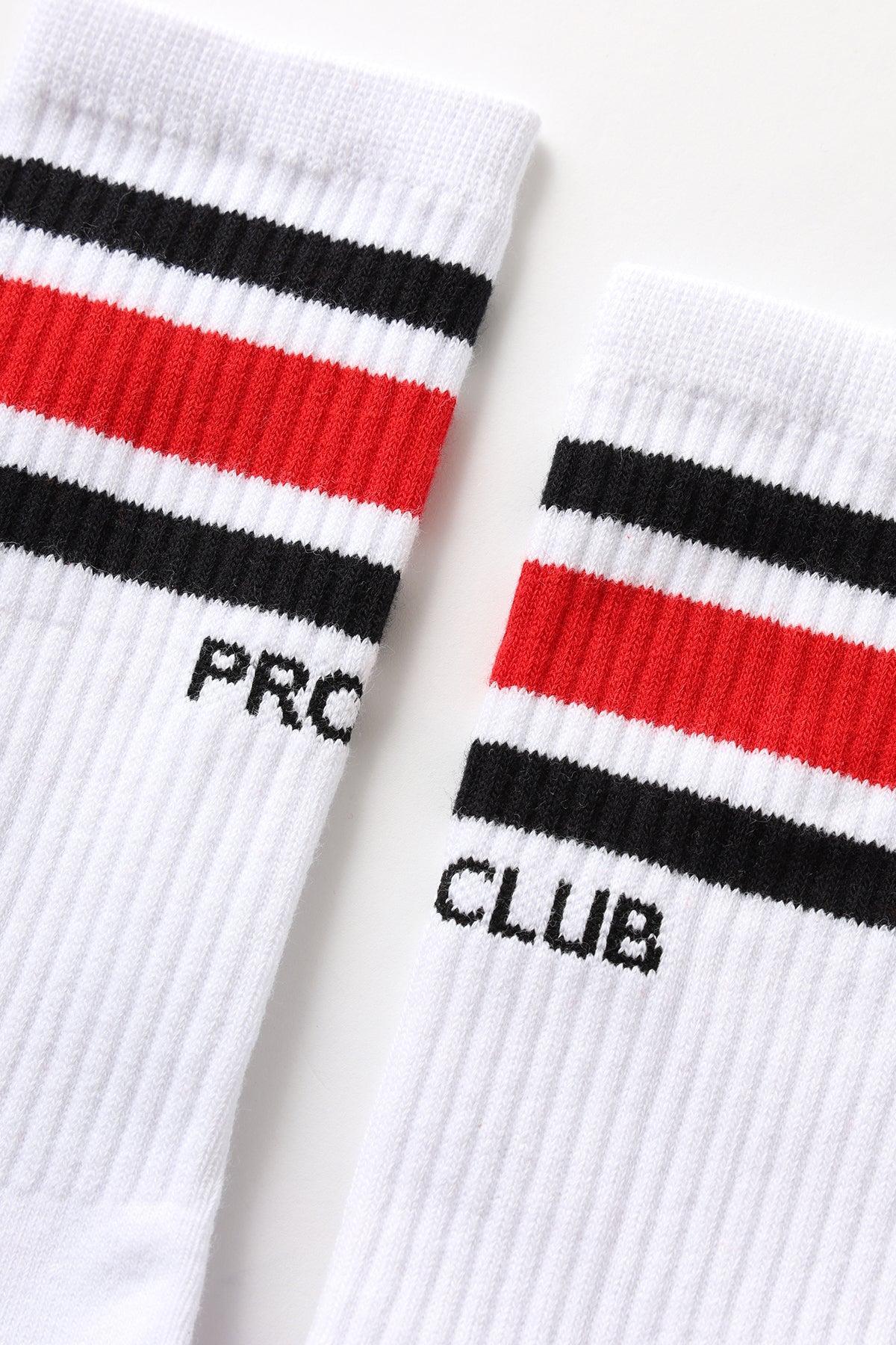 Pro Club - Striped Crew Socks - Red/Black Product Image
