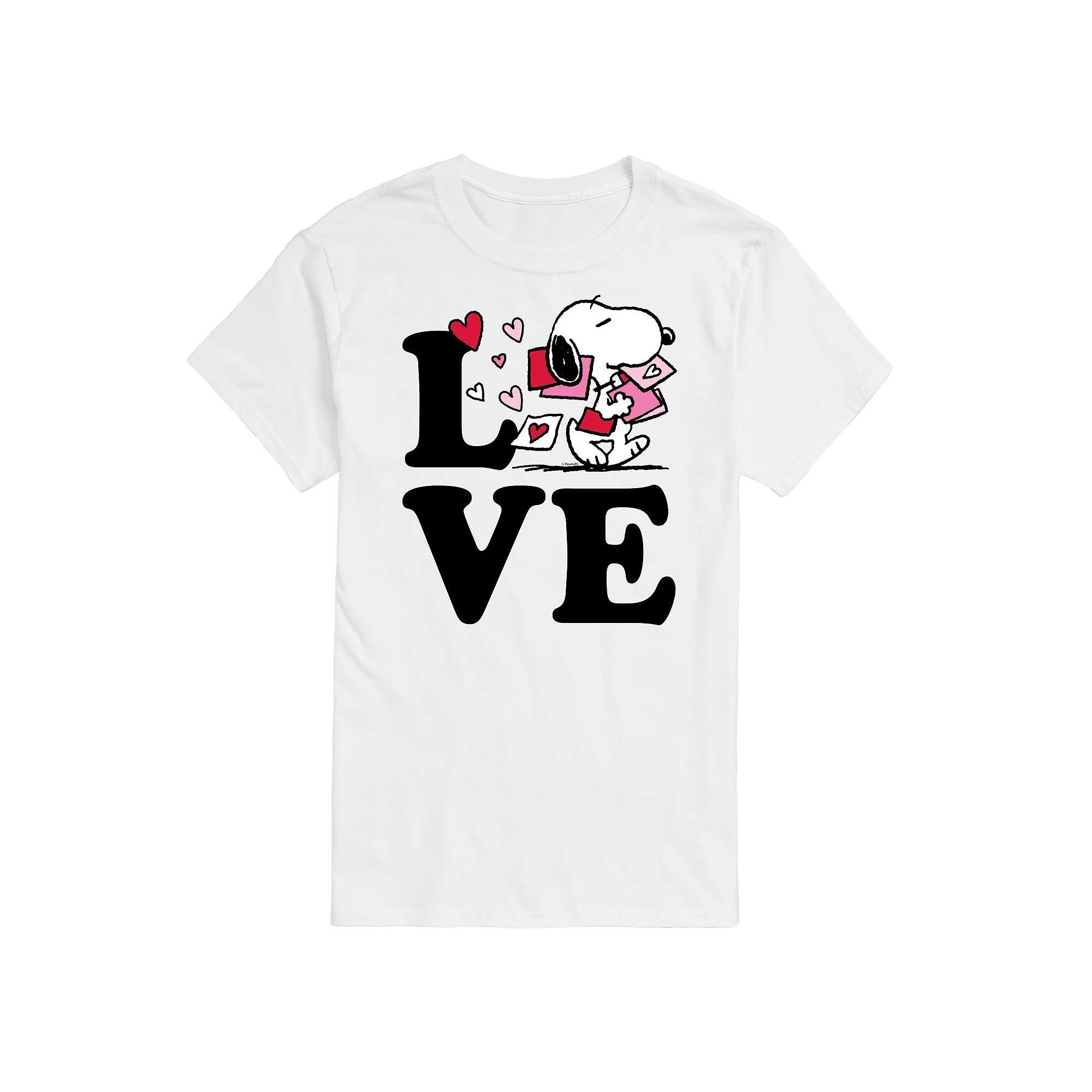 Big & Tall Peanuts Love Snoopy Tee, Mens Product Image