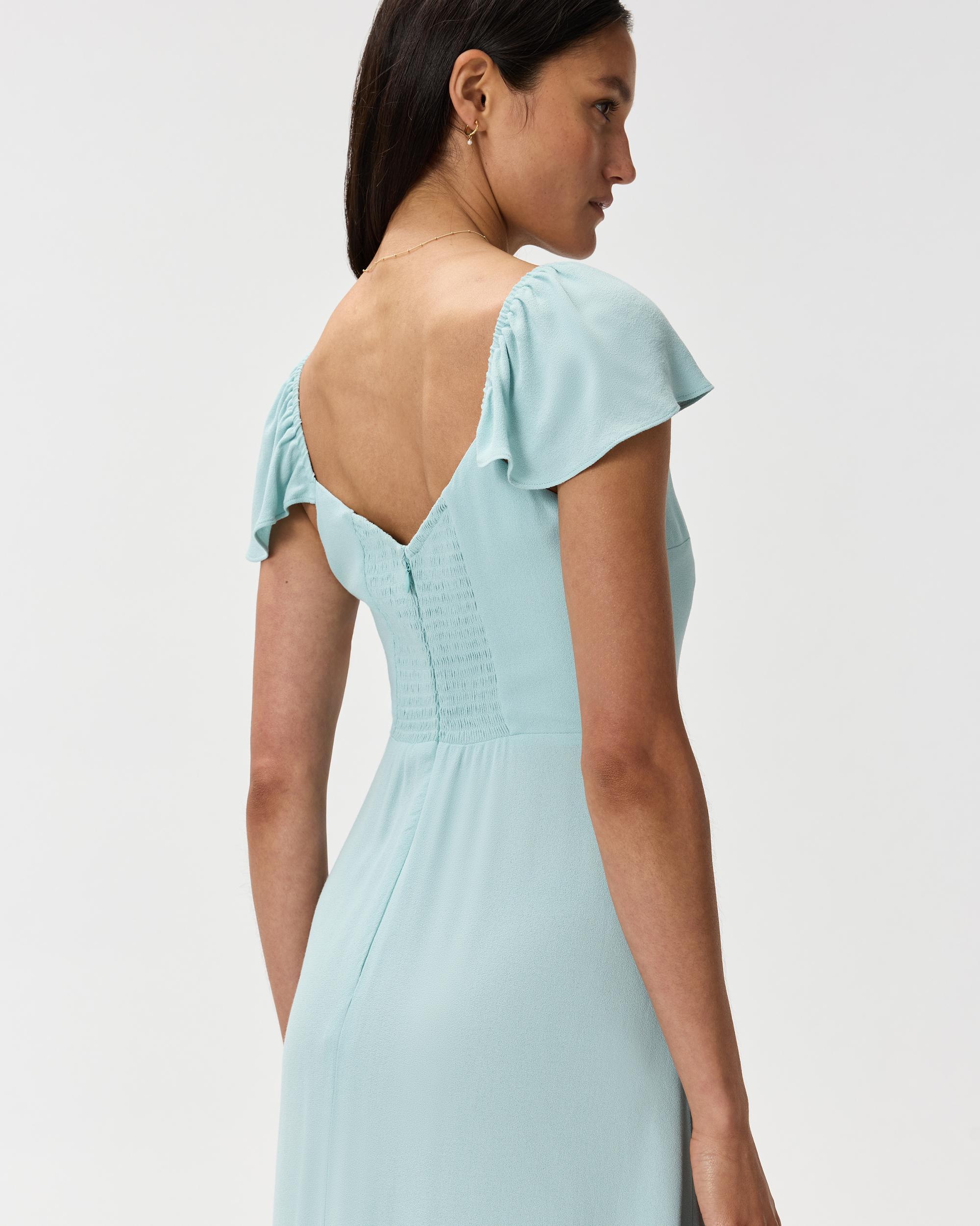 Quince | Women's Lightweight Crepe Flutter Sleeve Midi Dress Viscose Product Image