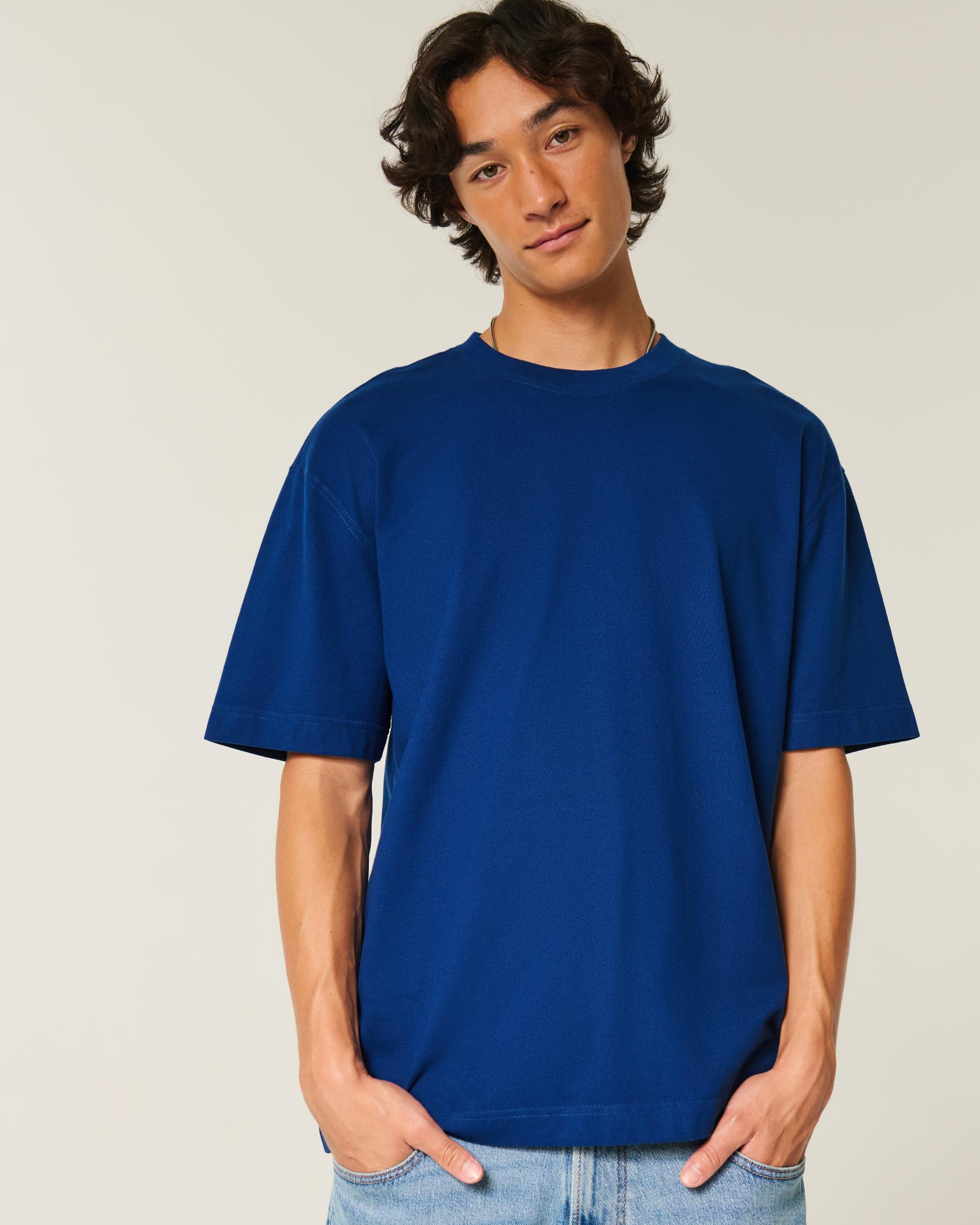 Boxy Heavyweight Camo Crew T-Shirt Product Image