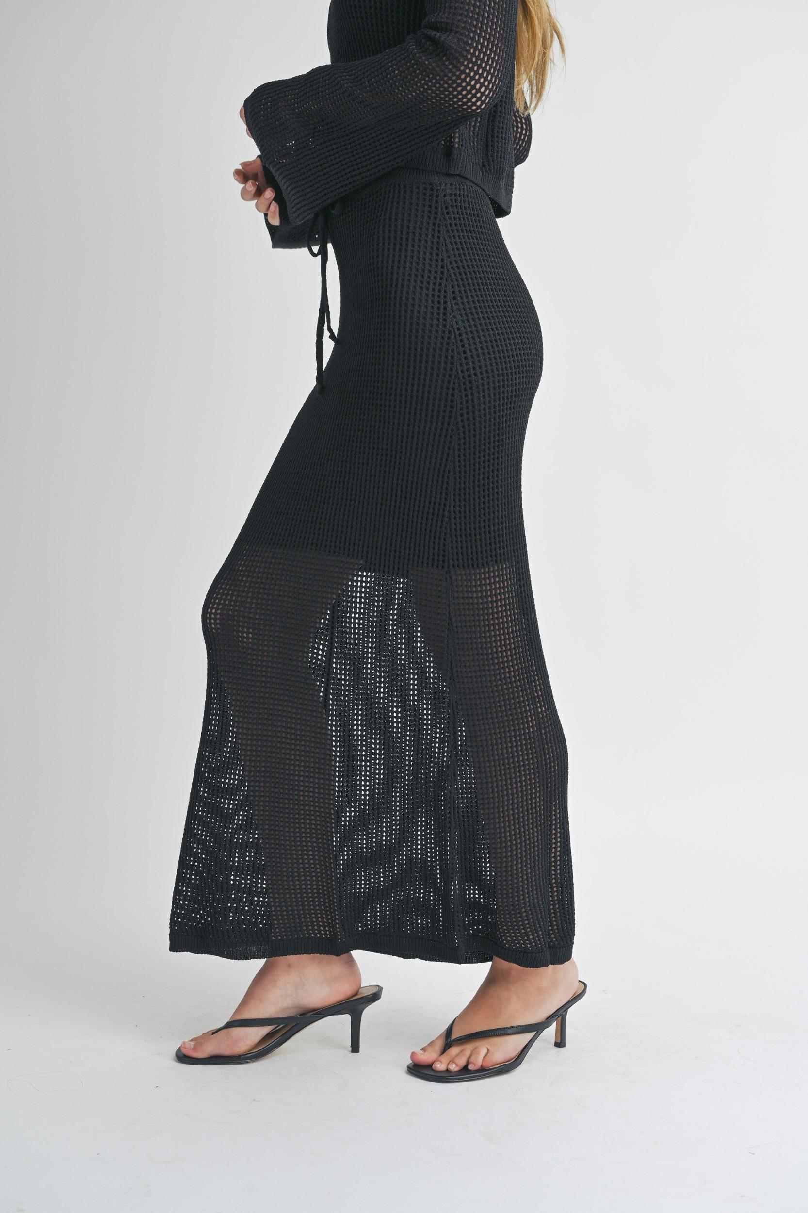 Crochet Knitted Maxi Skirt Product Image