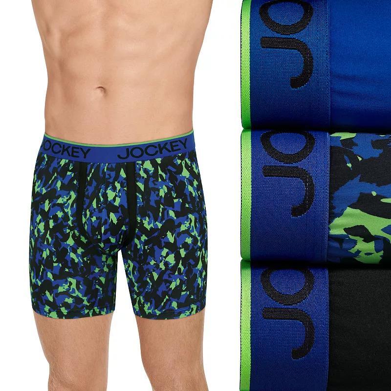 Men's Jockey 3-Pack Chafe Proof Pouch Microfiber 5" Boxer Briefs, Size: Small, Red Apple Team Product Image