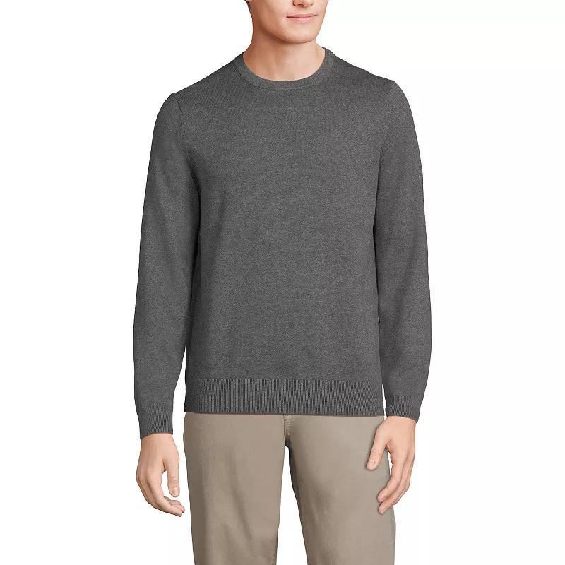 Men's Lands' End Fine Gauge Crewneck Sweater, Size: Large, Radiant Blue Product Image