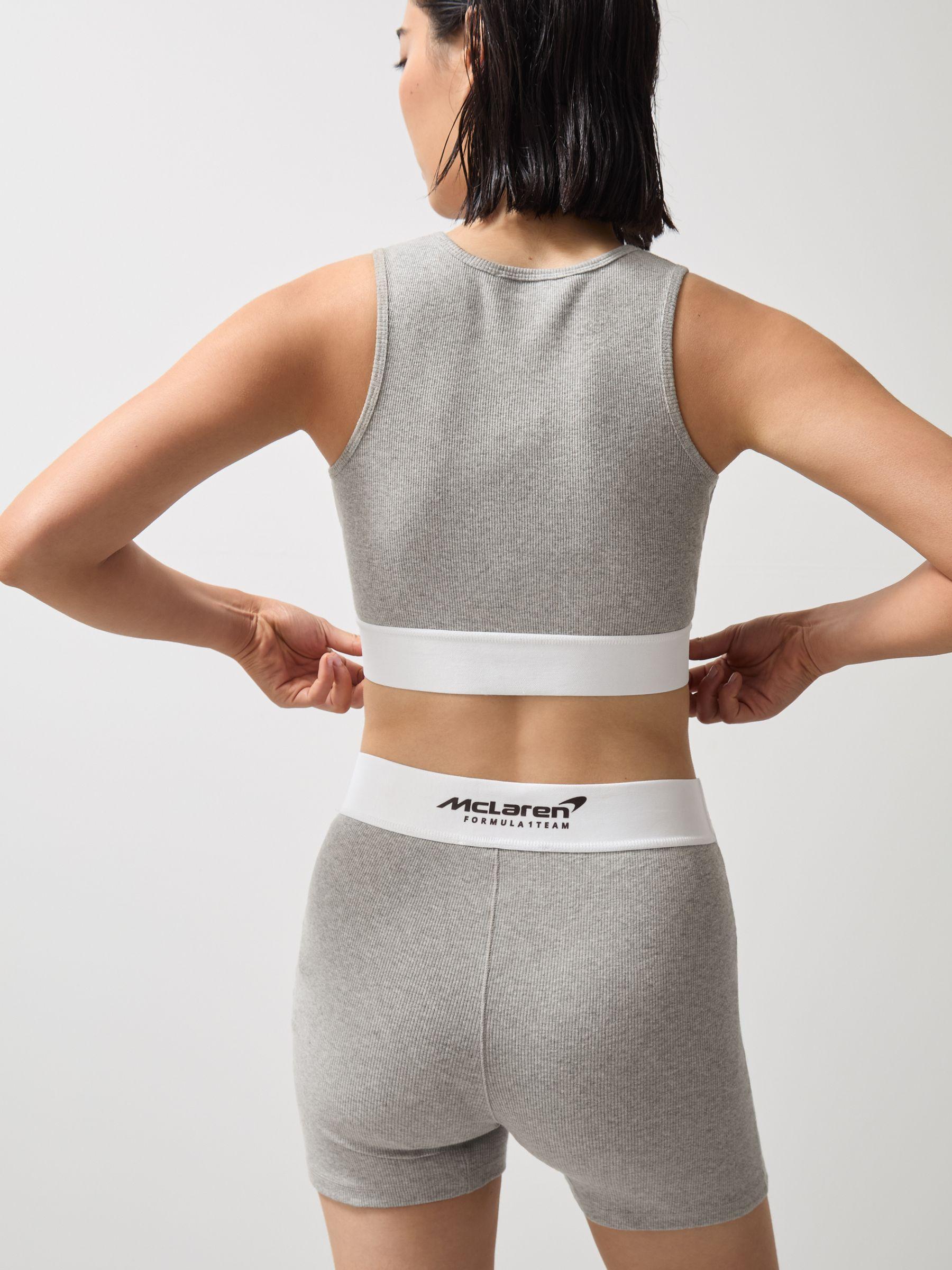 McLaren F1 Team Ribbed Boxer Shorts in Grey Melange Product Image