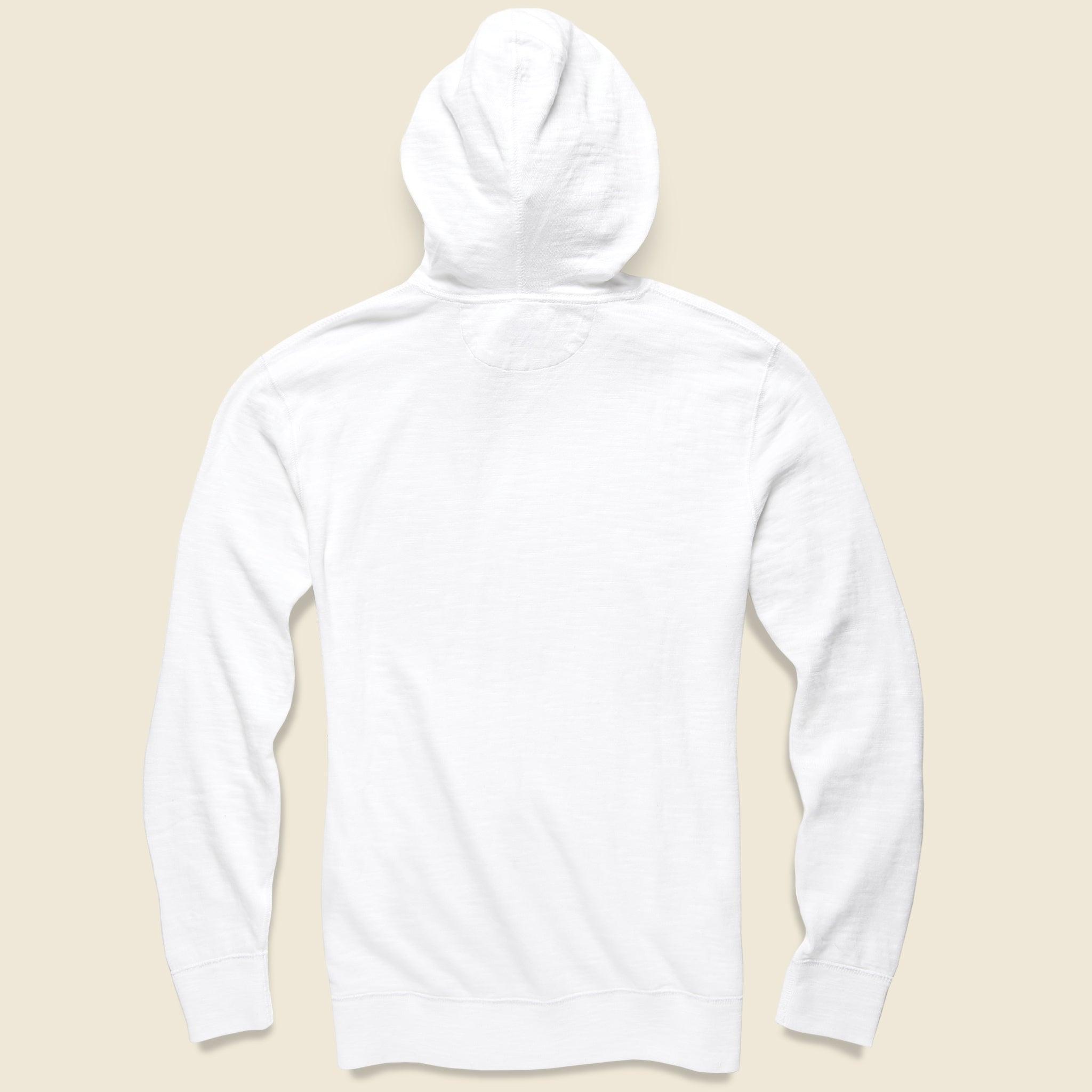 Slub Cotton Hoodie - White Product Image