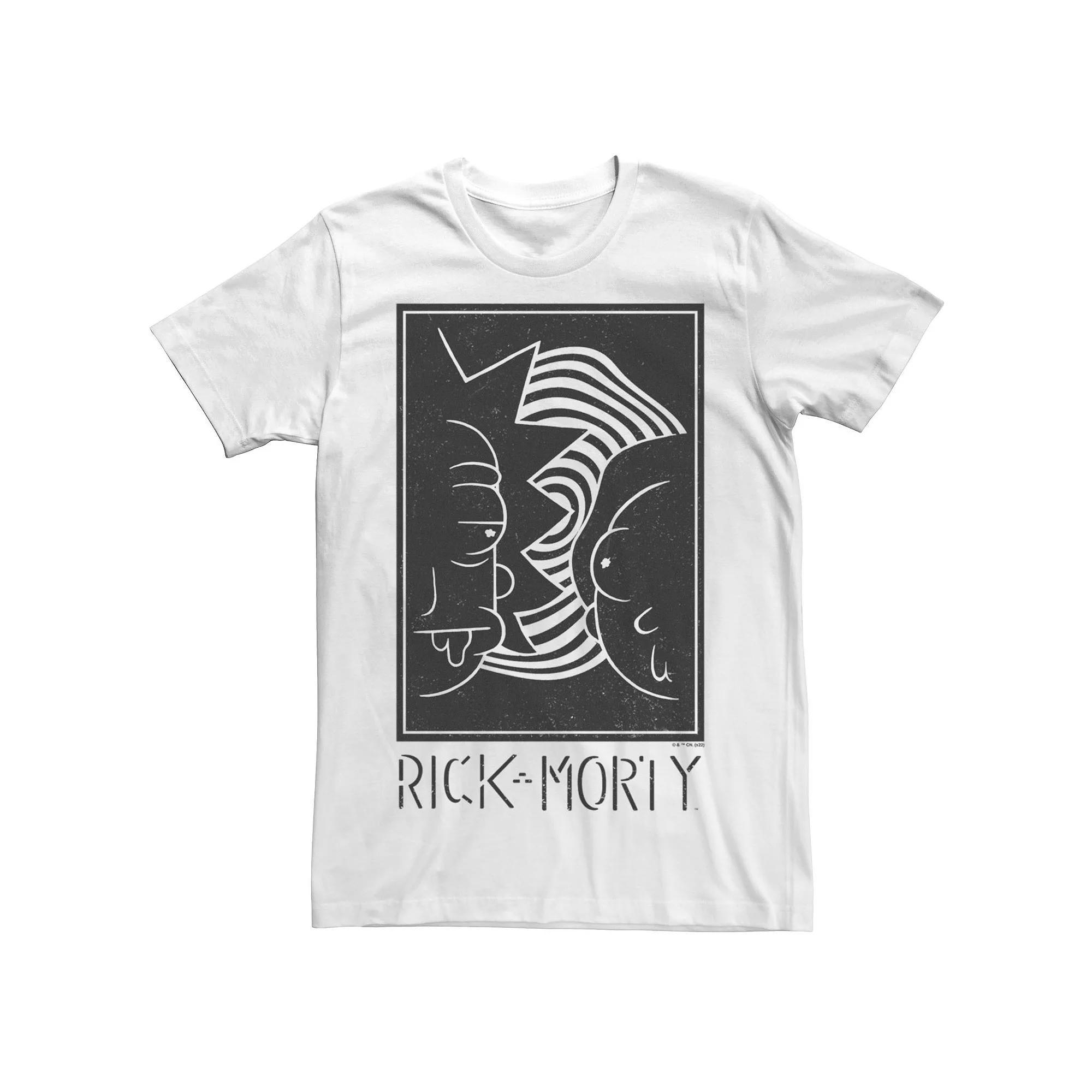 Men's Rick And Morty Dark Poster Tee, Size: Small, White Product Image