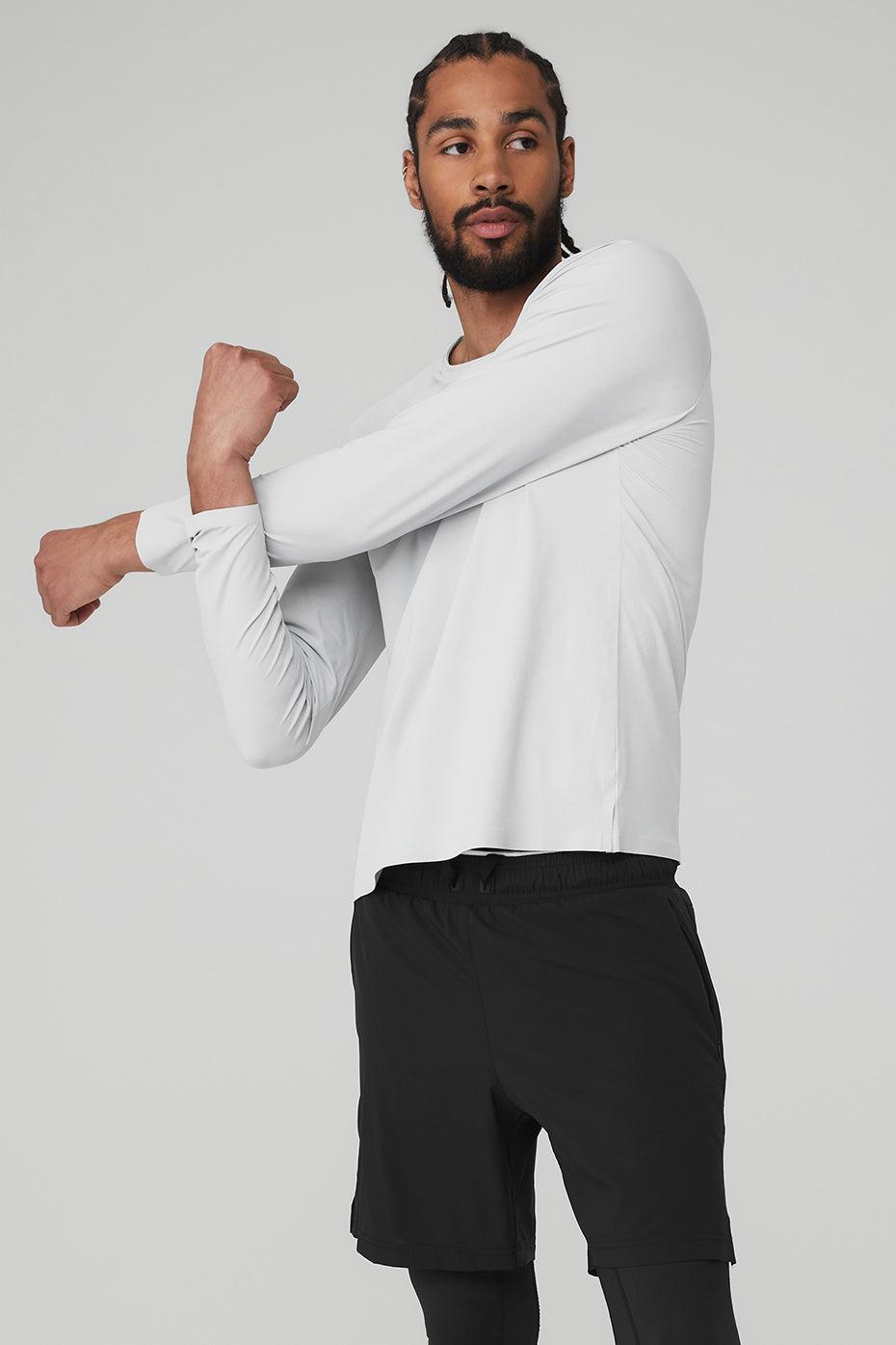 Alo Yoga | Idol Long Sleeve Performance T-Shirt Grey, Size: 2XL Product Image