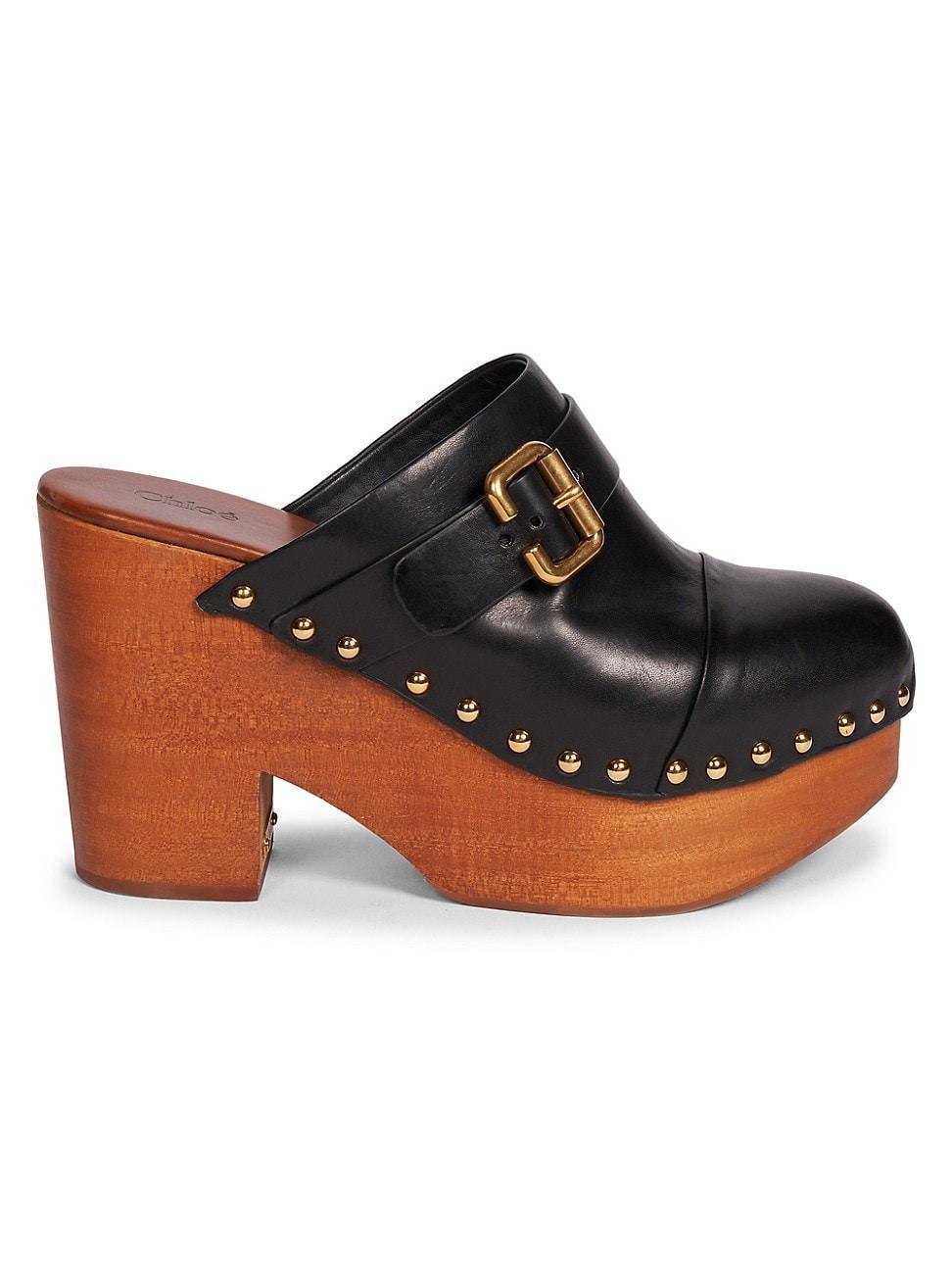 Chloe Womens Jeannette Studded Clogs Product Image