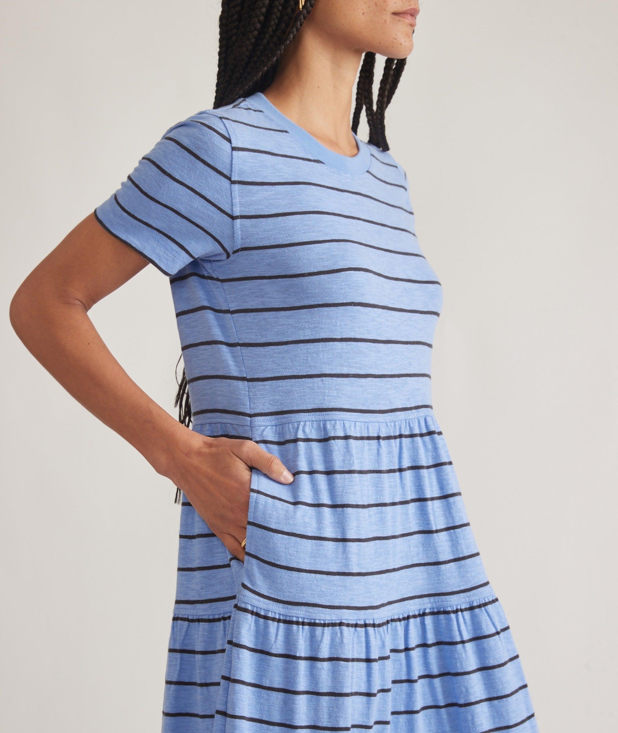 Sadie Vintage Slub Midi Dress Product Image