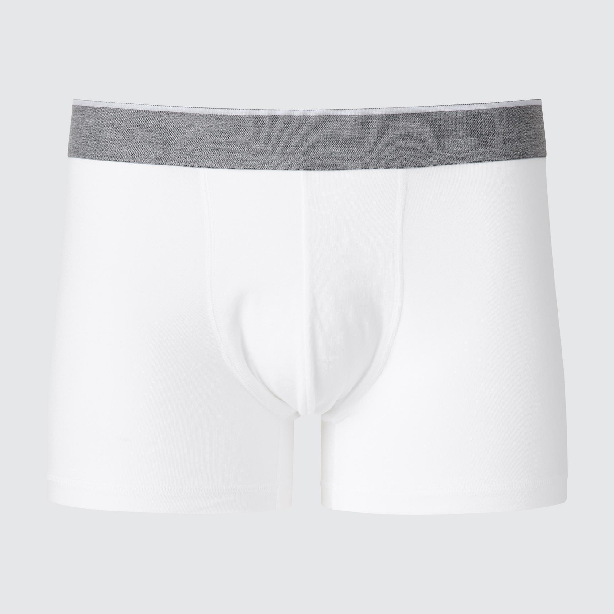 Mens Cotton Low Rise Boxer Briefs with Odor Control White 2XL UNIQLO US Product Image