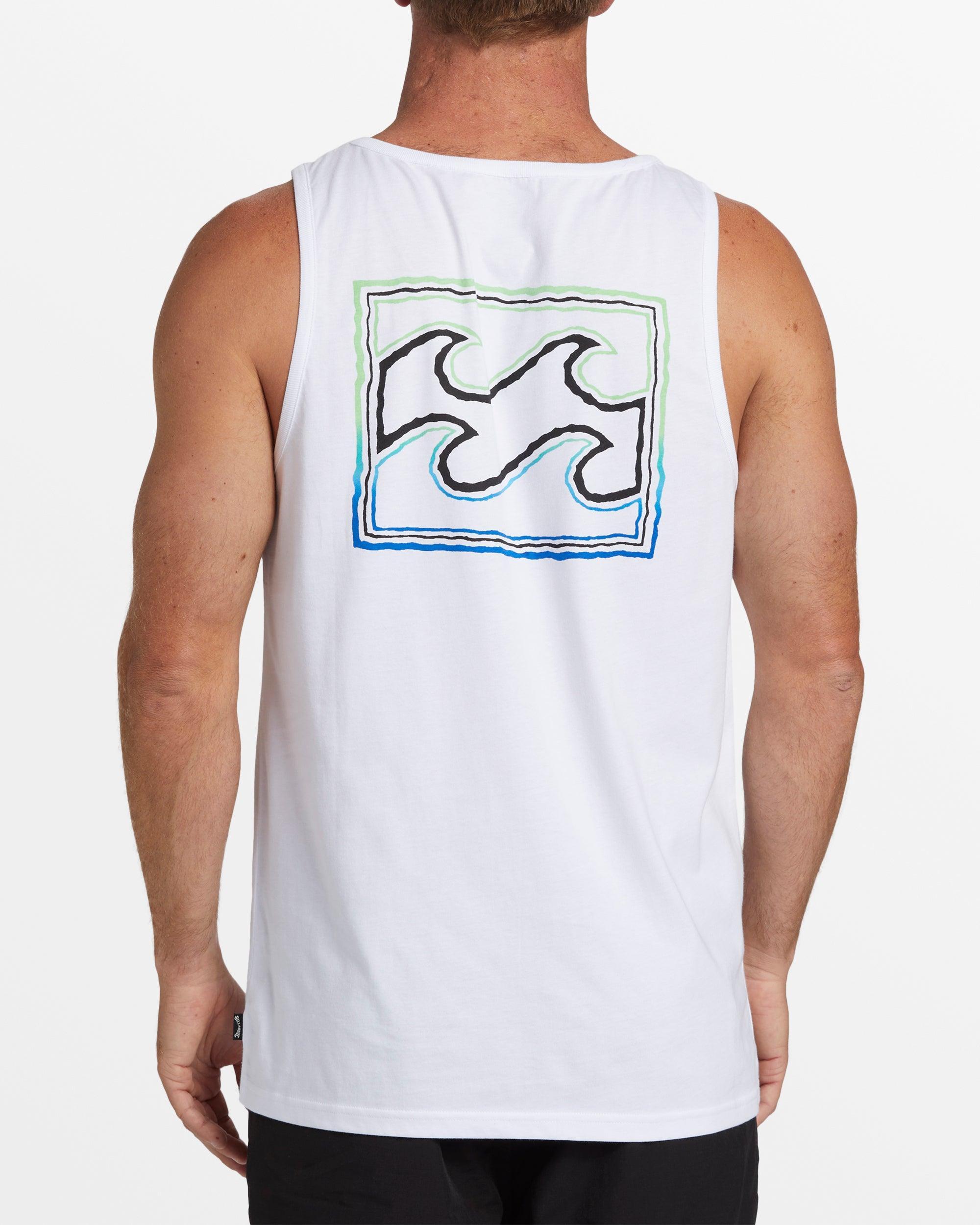 Crayon Wave Tank Top - White Male Product Image