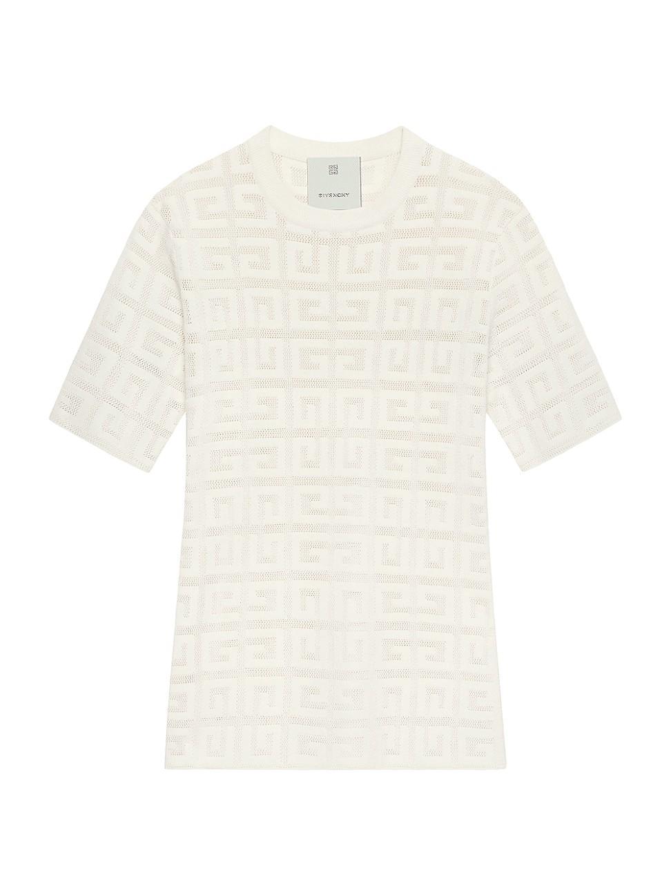 4G Lace Short-Sleeve Sweater Product Image