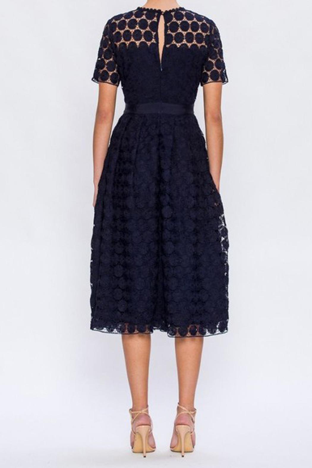 Navy Crochet Dress Product Image