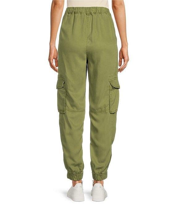 Le' AL.X Woven High Rise Cargo Flap Pocket Ankle Joggers Product Image