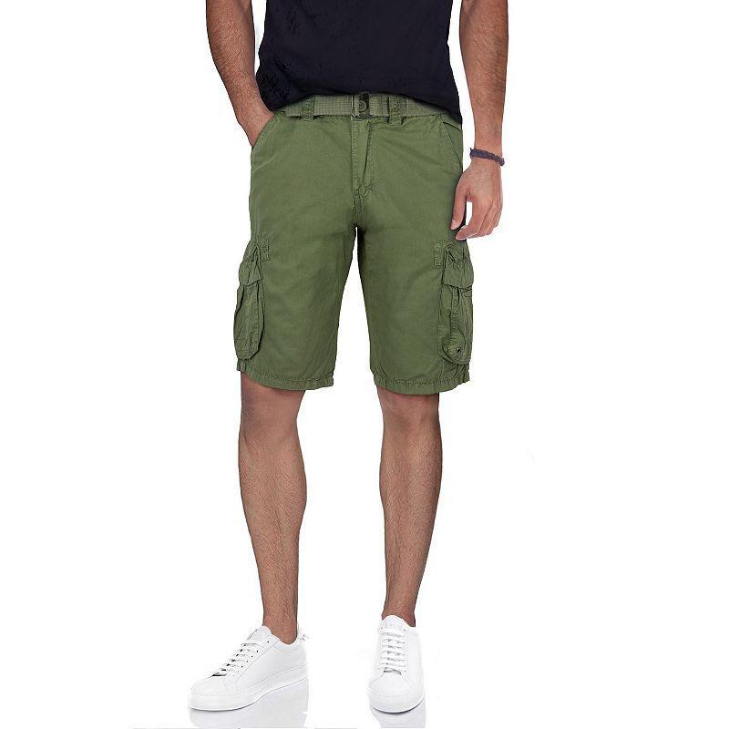 Men's RAW X by Xray Regular-Fit Belted Cargo Shorts, Size: 30, Green Product Image