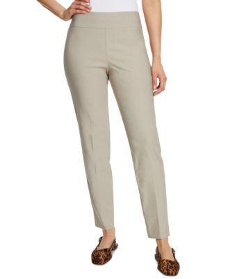 Petite Gloria Vanderbilt Slimming Pull-On Trousers, Womens Grey Grey Product Image