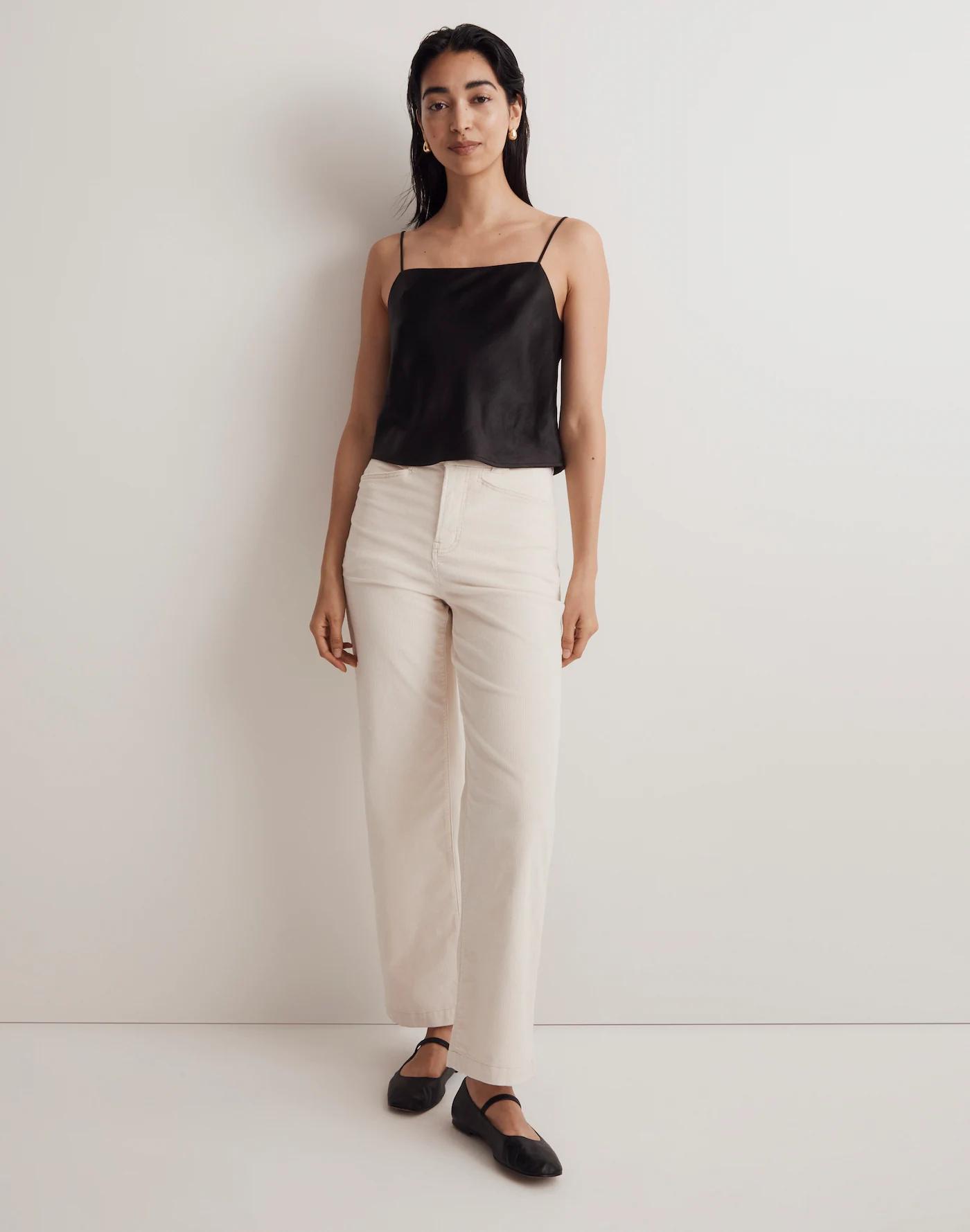 Petite Emmett 2.0 Wide-Leg Pants in Corduroy Product Image