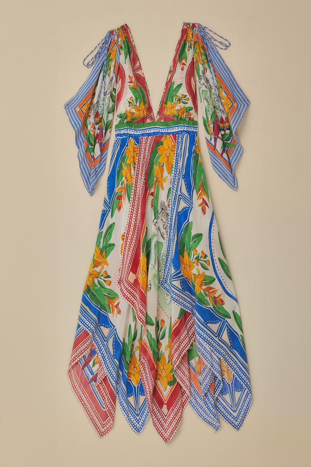 Womens Tropical Destination Scarf Maxi Dress Product Image
