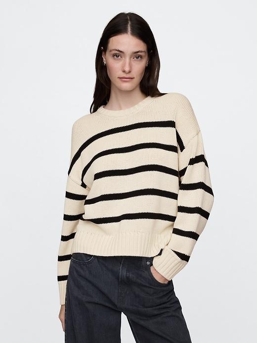 100% Cotton Relaxed Sweater Product Image