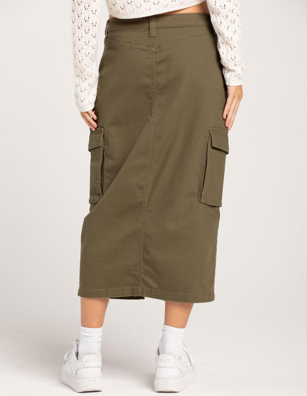 RSQ Womens Mid Rise Cargo Midi Skirt - GRAY Product Image