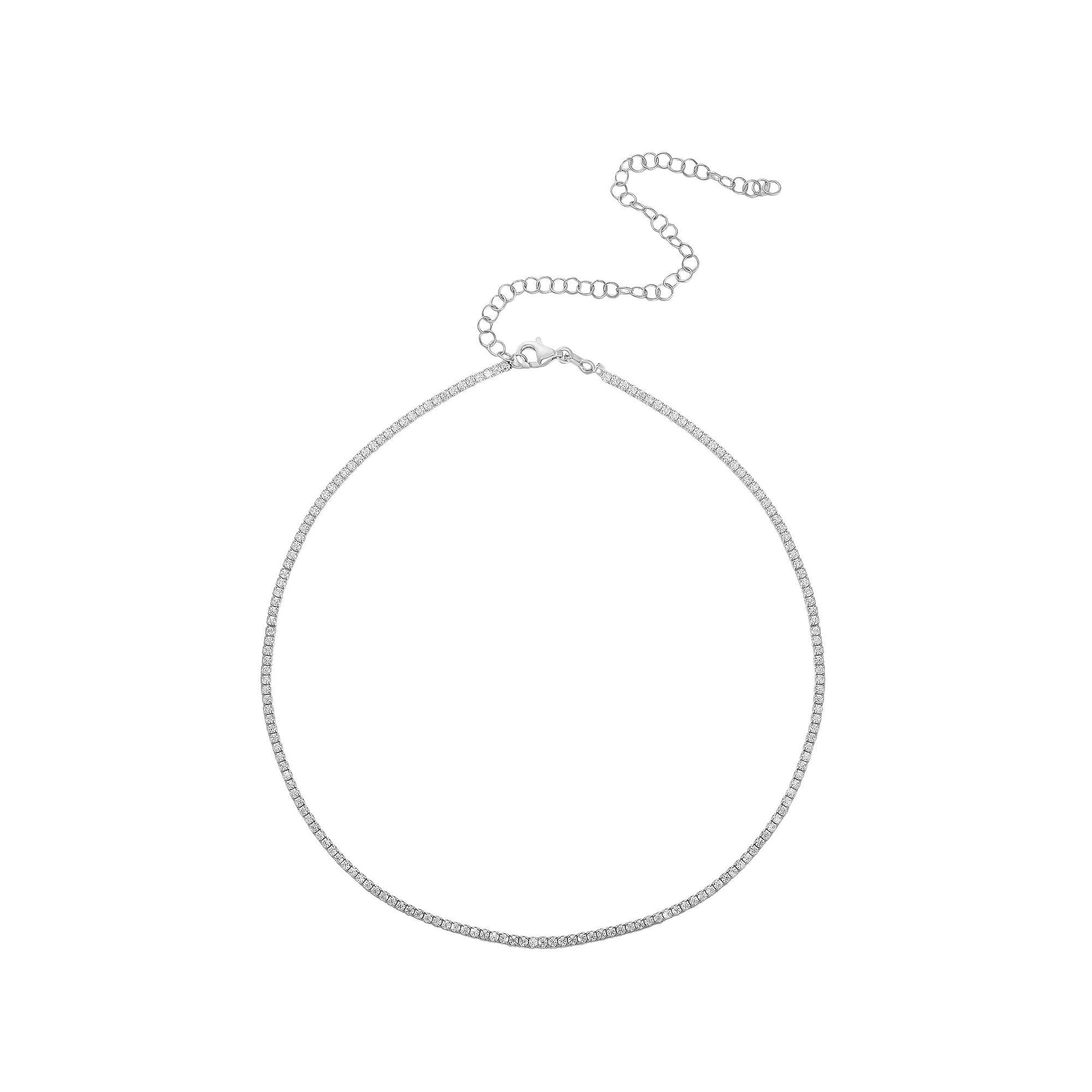 Sunkissed Sterling Cubic Zirconia Tennis Chain Choker Necklace, Women's, Size: 14", Gold Tone Product Image