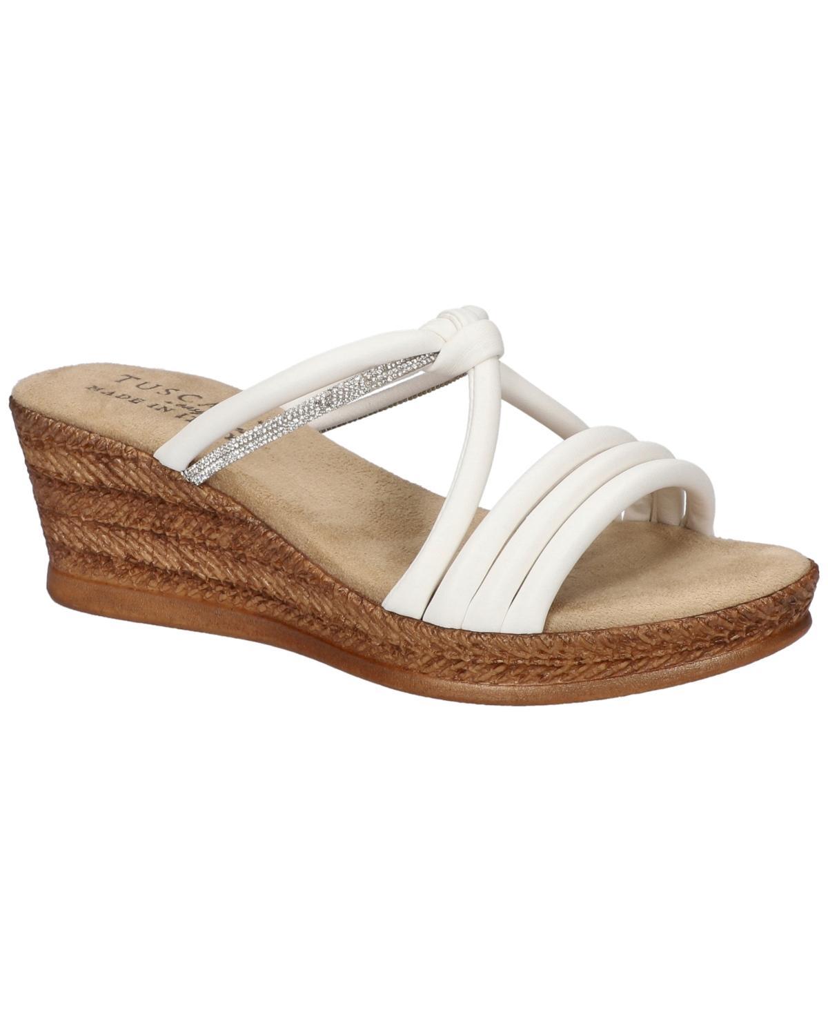 Easy Street Elvera Tuscany Women's Wedge Sandals, Size: 7.5, Silver Product Image
