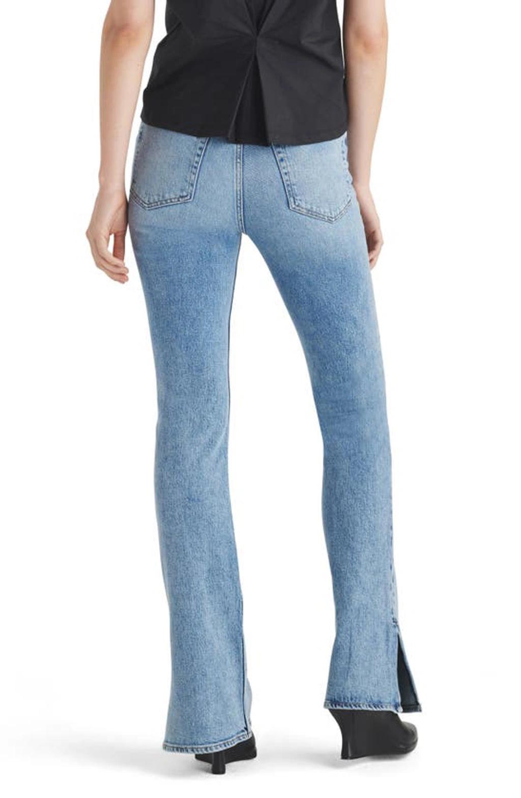 Peyton High Waist Slit Hem Bootcut Jeans In Summers Product Image