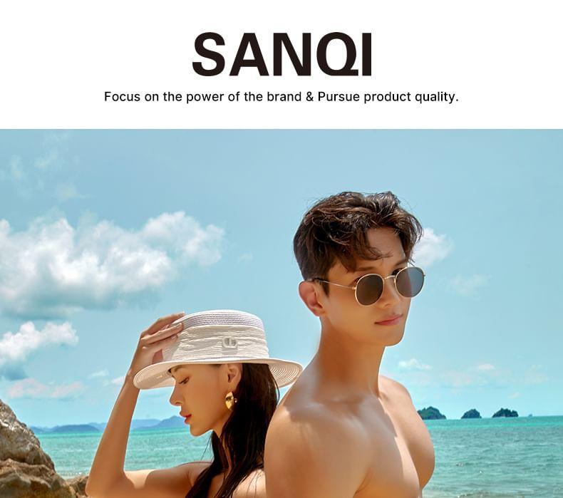 Couple Matching V-Neck Patterned Print Swimsuit / Cover Up Skirt / Drawstring Waist Swim Shorts (Various Designs) Product Image