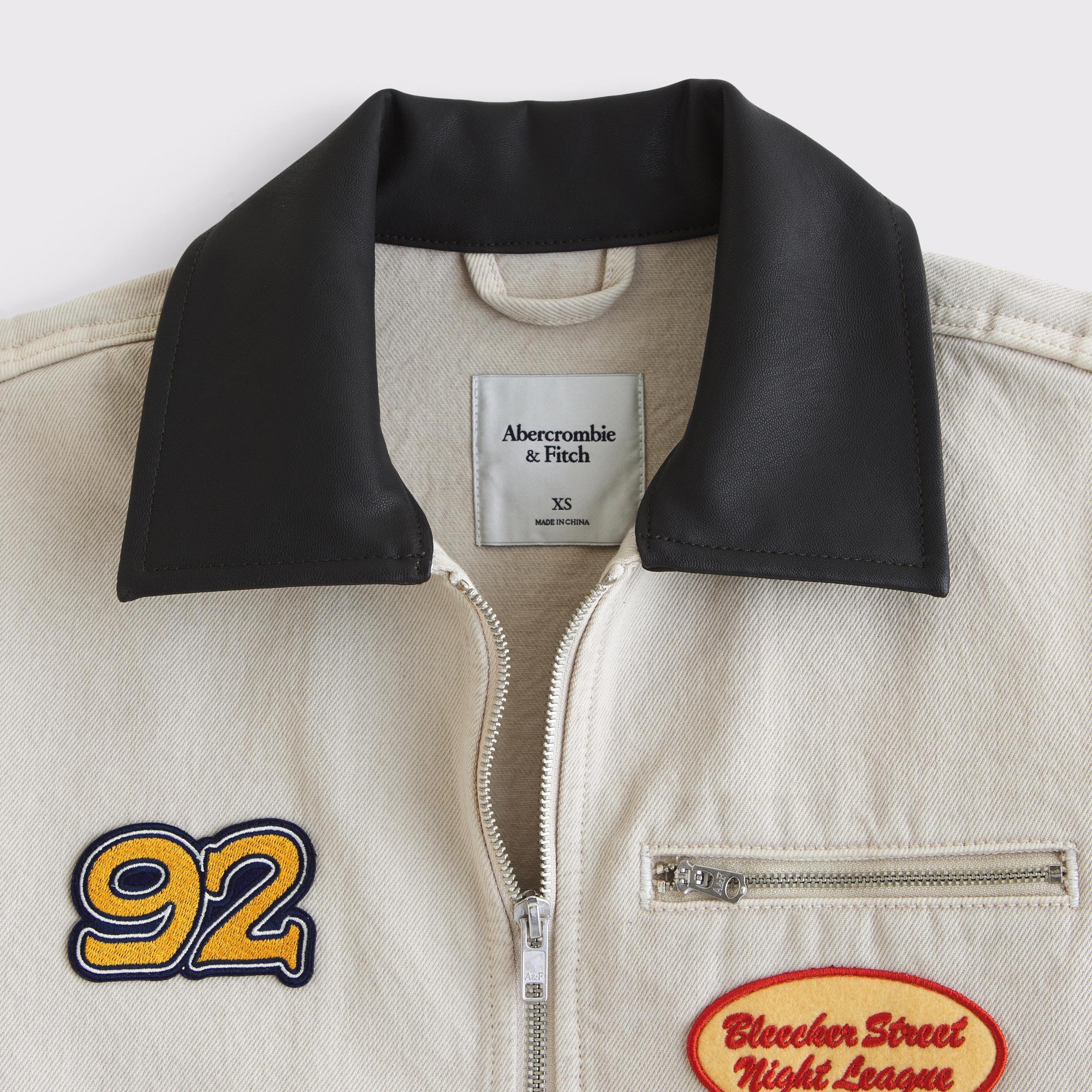 Patchwork Denim Workwear Jacket Product Image