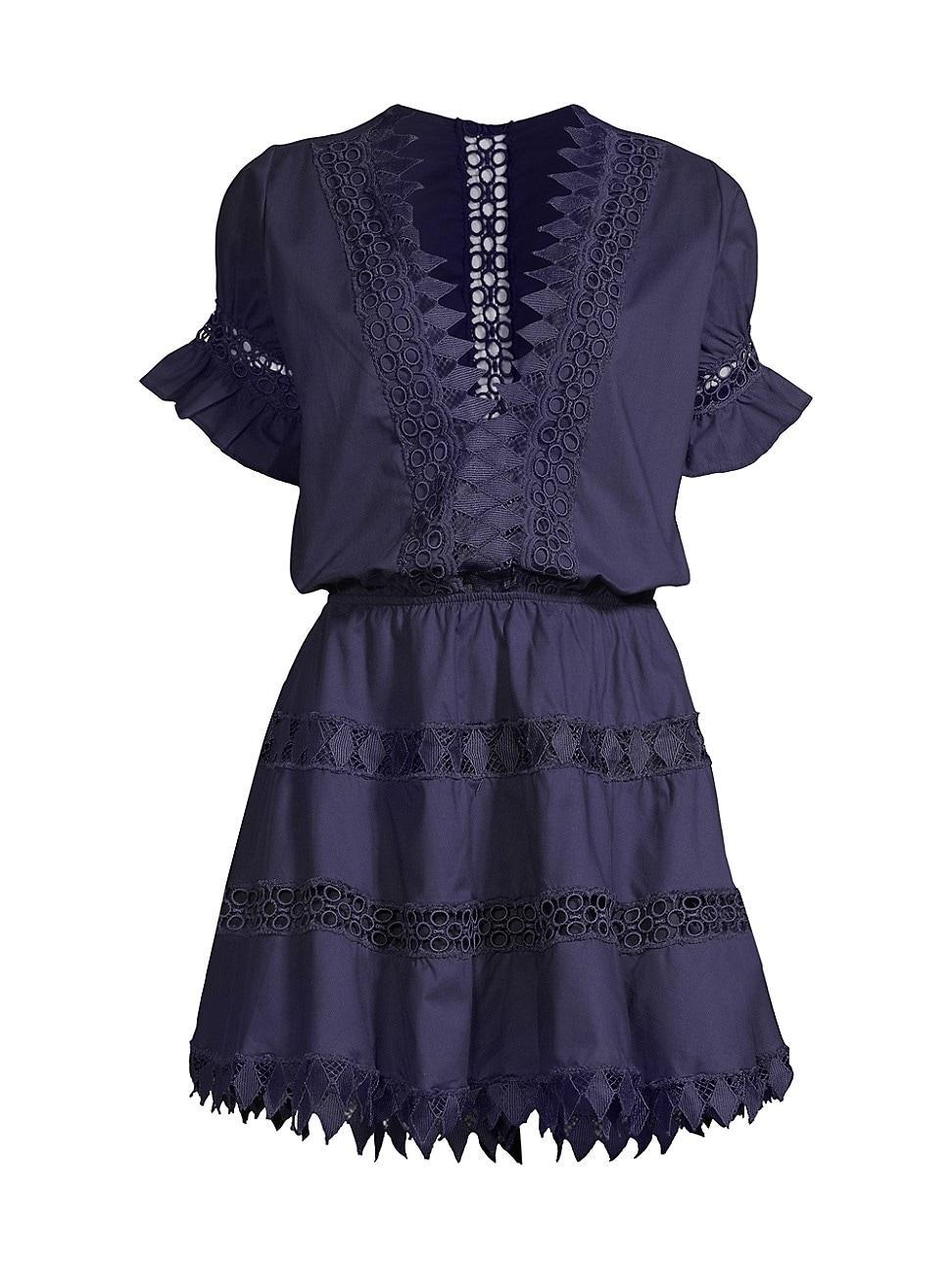 Peixoto Ora Cotton Embroidered Mini Dress Swim Cover Up Product Image